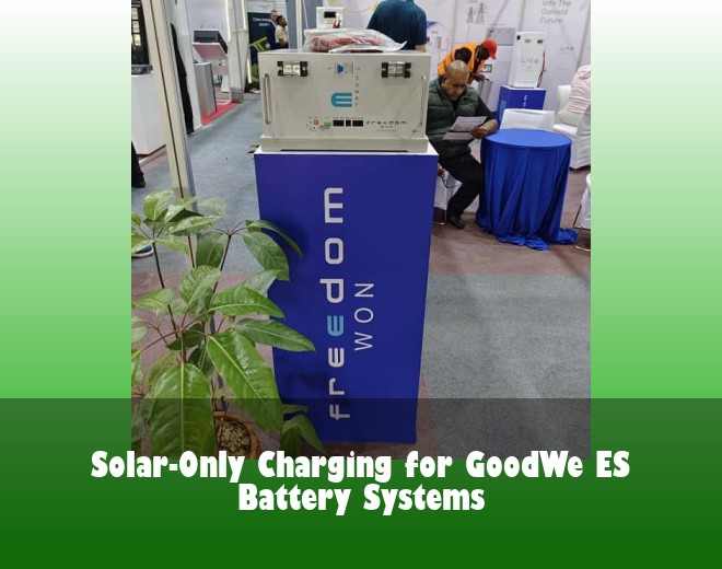 Solar-Only Charging for GoodWe ES Battery Systems